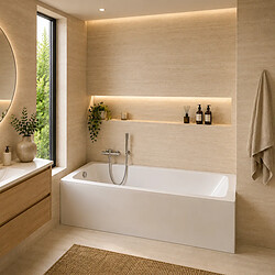 Avis Otitec Baignoire MODAN - 170 x 70 cm - Angle gauche - Blanc