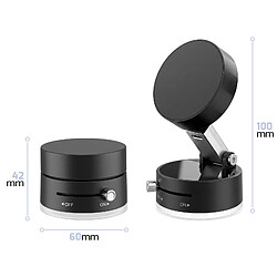 Avizar Support Magnétique Ventouse Voiture / Bureau Pliable Compatible MagSafe Noir pas cher