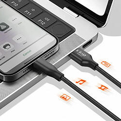 Acheter LinQ Câble USB-C vers USB-A PD 36W 4A Rangement Aimanté Auto-Enroulant 1.2m Noir