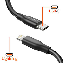 Avis LinQ Câble Lightning vers USB-C PD 35W 4A Rangement Aimanté Auto-Enroulant 1.2m Noir