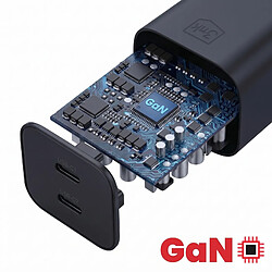 Avis 3mk Chargeur Secteur Double USB-C PD 3.0 / QC 45W 3A Ultra-Compact GaN Noir