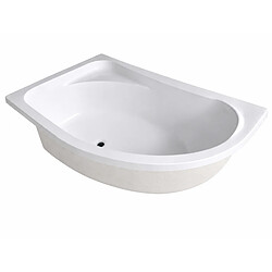 Otitec Baignoire CALMA - 150 x 100 cm - Angle droit - Blanc pas cher