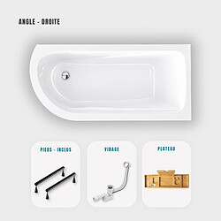 Avis Otitec Baignoire Oasis - 160 x 75 cm - 150 L - Angle droit - Blanc