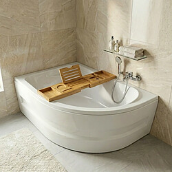 Avis Otitec Baignoire asymétrique CALMA - 130 x 90 cm - 150 L - angle droit - blanc