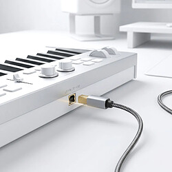 Acheter LinQ Câble USB-C vers USB-B 2.0 480Mbps pour Imprimante en Nylon tressé 3m Gris