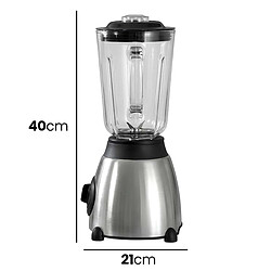 Acheter Avizar Blender Mixeur Multifonction 1,5L 450W en Acier Inoxydable et Verre Argent