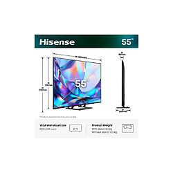Acheter Hisense 55A7S - TV QLED 55" 4K Smart VIDAA U9 - Noir