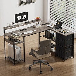 Acheter ByteLike Bureau d'ordinateur en L gris pour gaming et maison