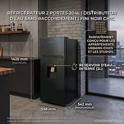 Avis 7 SEVENSTARS Sevenstars Réfrigérateur congélateur S7DP206BKAQUA 204 litres Noir