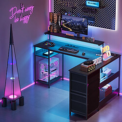 Acheter ByteLike Noir Bureau d'ordinateur en L pour gaming et maison