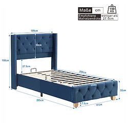Acheter HAUSS SPOLE Lit simple 90x200 cm Lit rembourré - Bleu