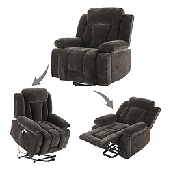 Acheter MIVRAY Fauteuil relax releveur - massage 8 points chauffant - tissu marron