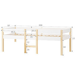 Acheter HAUSS SPOLE Lit bébé 90x200 cm Lit mi-hauteur - Blanc
