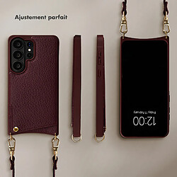 Avis Selencia Coque de télephone Nova avec cordon et porte-cartes pour Samsung Galaxy S26 Ultra - Bold Burgundy