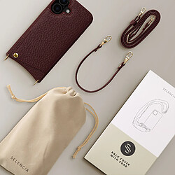 Acheter Selencia Coque de télephone Nova avec cordon et porte-cartes pour Apple iPhone 16 - Bold Burgundy