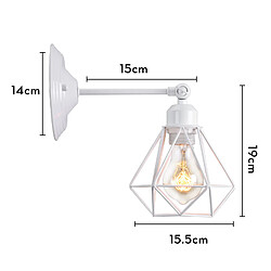STOEX Applique Murale Vintage en Métal pour Intérieur, Diamètre 15 cm, Blanc, E27, 2PCS pas cher