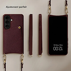 Avis Selencia Coque de télephone Nova avec cordon et porte-cartes pour Samsung Galaxy S26 - Bold Burgundy
