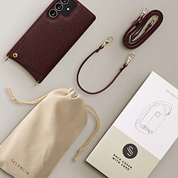 Acheter Selencia Coque de télephone Nova avec cordon et porte-cartes pour Samsung Galaxy S25 Ultra - Bold Burgundy
