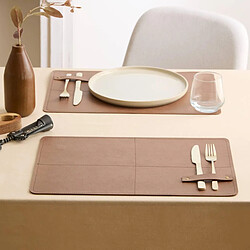 Secret De Gourmet Set de Table Rectangulaire Glenn 30x45cm Camel pas cher