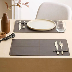 Secret De Gourmet Set de Table Rectangulaire Glenn 30x45cm Chocolat pas cher