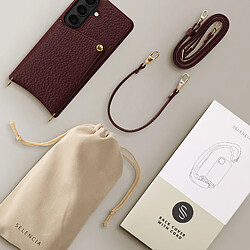 Acheter Selencia Coque de télephone Nova avec cordon et porte-cartes pour Samsung Galaxy S26 - Bold Burgundy