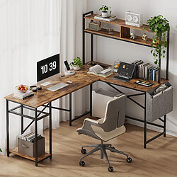 Acheter ByteLike Bureau gaming en L à texture fibre de carbone marron