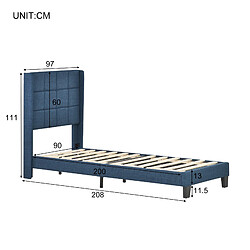 Acheter HAUSS SPOLE Lit simple 90x200 cm Lit adolescent - Bleu