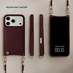 Avis Selencia Coque de télephone Nova avec cordon et porte-cartes pour Apple iPhone 17 Pro - Bold Burgundy