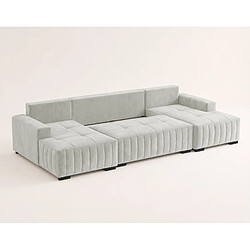 Bestmobilier Lazare - Canapé panoramique en U 7 places convertible avec coffre en velours pas cher