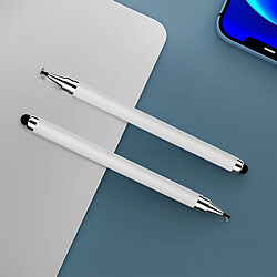 INF Stylet 2 en 1 pour écrans tactiles (double pointe en caoutchouc) White pas cher