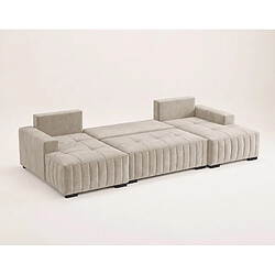 Acheter Bestmobilier Lazare - Canapé panoramique en U 7 places convertible avec coffre en velours