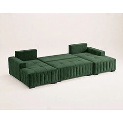 Acheter Bestmobilier Lazare - Canapé panoramique en U 7 places convertible avec coffre en velours