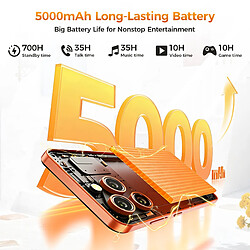 Avis OUKITEL C17 Android 16 Telephone Portable 6.52" 64Go 5000mah IA Gemini - Orange