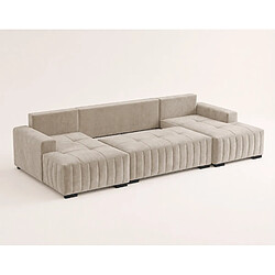 Bestmobilier Lazare - Canapé panoramique en U 7 places convertible avec coffre en velours pas cher