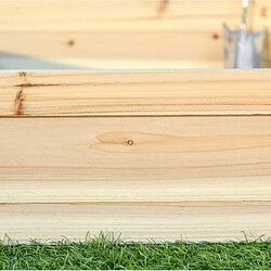 STILVORA Carré potager 100/92/16 cm bois naturel en bois avec montage sans vis pas cher