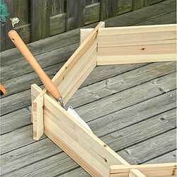 Acheter STILVORA Carré potager 100/92/16 cm bois naturel en bois avec montage sans vis