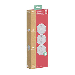 Alecto Lot de 3 Détecteurs de Fumée 85 dB Autonome avec Pile 9v de 1 An Remplaçable Blanc pas cher