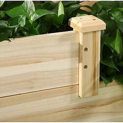 Acheter STILVORA Bac potager surélevé 108/88/36 cm bois naturel en bois à 3 niveaux