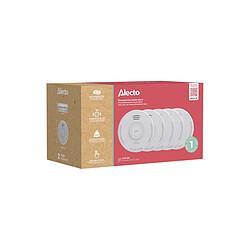 Alecto Lot de 5 Détecteurs de Fumée 85 dB Autonome avec Pile 9v de 1 An Remplaçable Blanc pas cher