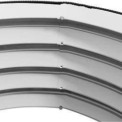 STILVORA Carré potager 60/60/30 cm argent en métal avec fond ouvert lot de 2 pas cher