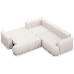 Avis Selsey OVO - Canapé d'angle Ovo – velours côtelé beige clair universel avec coffre