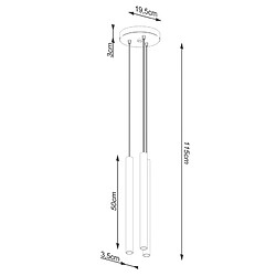 Acheter Sollux Lampe pendante Noraaeen 3P bois