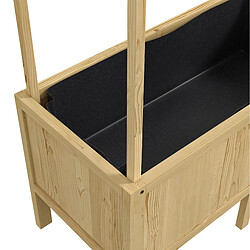 Acheter STILVORA Carré potager surélevé 110/60/152/140 cm naturel en sapin avec toit en polycarbonate