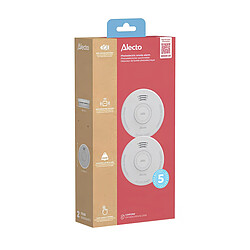 Alecto Pack de 2 Détecteurs de Fumée 85dB avec Pile de 5 ans Certifié EN14604 Blanc pas cher