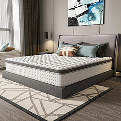 DEWINNER Matelas Ressorts Ensachés 140x190 cm Accueil mémoire de forme ép.30 cm pas cher