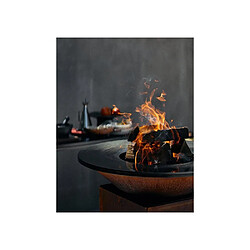 OFYR 75 Corten - Brasero plancha en acier corten - Pour bois - 4 à 6 personnes pas cher