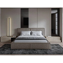Avis SELSEY - Lit rembourré Cordo – 160x200 cm – Olive