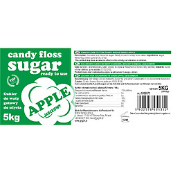 Avis Hendi Barbe à papa colorée et aromatisée, verte, saveur pomme, 5 kg