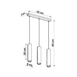 Avis Sollux Lampe suspendue Noraaena 3L noir