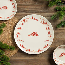 Avis Table Passion Plat rond Alpages rouge 32 cm